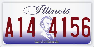 IL license plate A144156