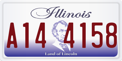IL license plate A144158