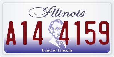 IL license plate A144159