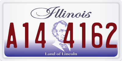 IL license plate A144162