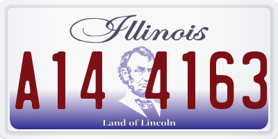 IL license plate A144163