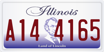 IL license plate A144165
