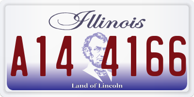 IL license plate A144166