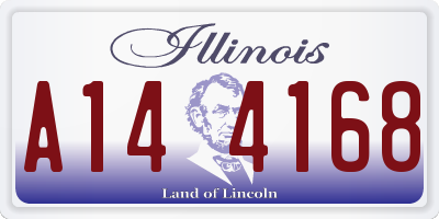 IL license plate A144168