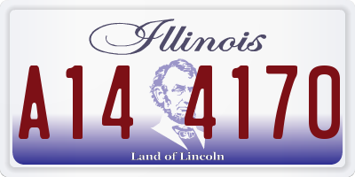 IL license plate A144170
