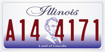 IL license plate A144171