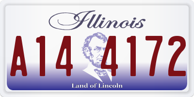 IL license plate A144172