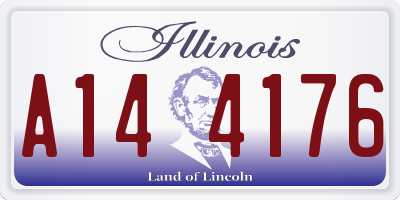 IL license plate A144176