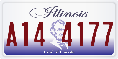 IL license plate A144177