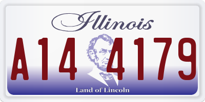 IL license plate A144179
