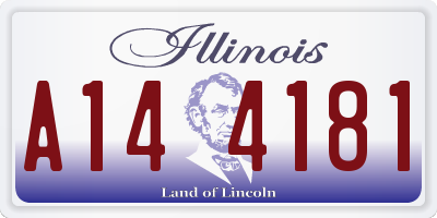 IL license plate A144181