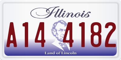IL license plate A144182