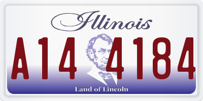 IL license plate A144184