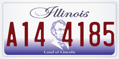 IL license plate A144185