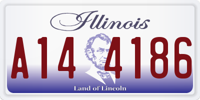 IL license plate A144186
