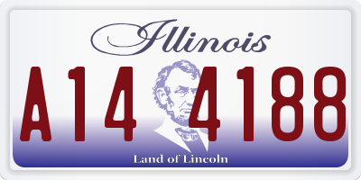 IL license plate A144188
