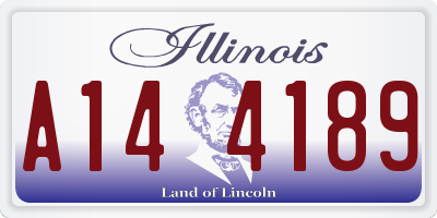 IL license plate A144189