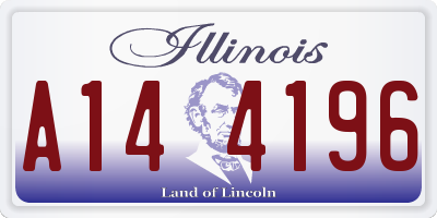 IL license plate A144196