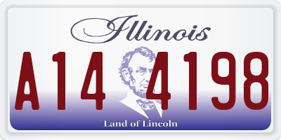 IL license plate A144198