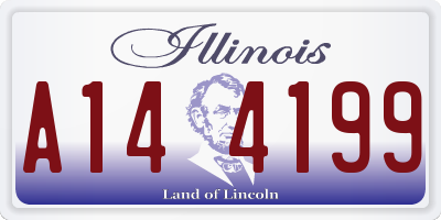 IL license plate A144199