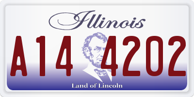 IL license plate A144202