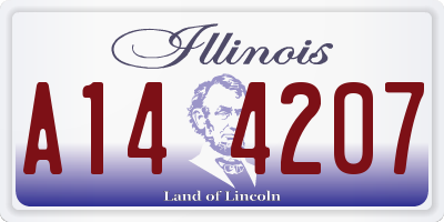 IL license plate A144207