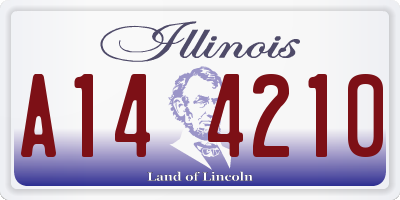IL license plate A144210