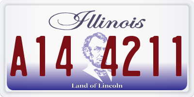 IL license plate A144211