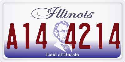 IL license plate A144214