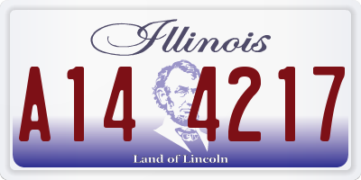 IL license plate A144217