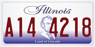 IL license plate A144218