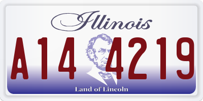 IL license plate A144219