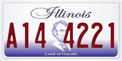 IL license plate A144221