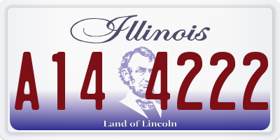 IL license plate A144222