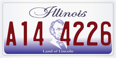IL license plate A144226
