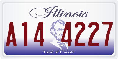 IL license plate A144227