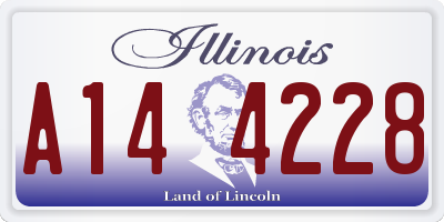 IL license plate A144228