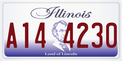 IL license plate A144230