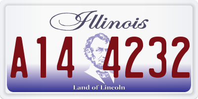 IL license plate A144232