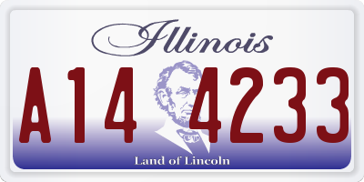 IL license plate A144233