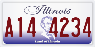 IL license plate A144234