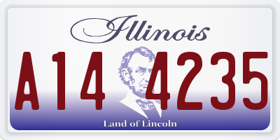 IL license plate A144235