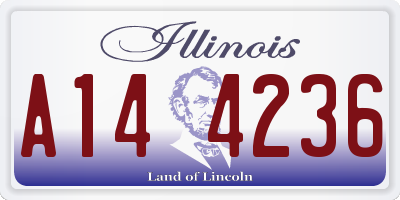 IL license plate A144236