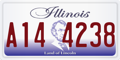 IL license plate A144238