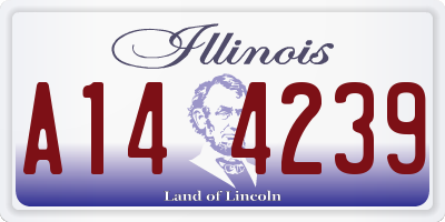 IL license plate A144239