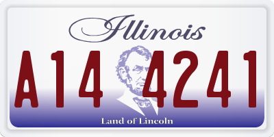 IL license plate A144241