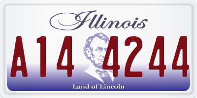 IL license plate A144244