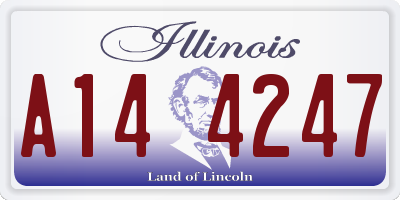 IL license plate A144247