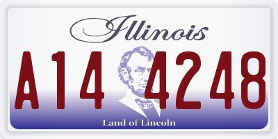 IL license plate A144248