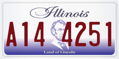 IL license plate A144251
